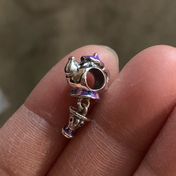 NWOT Disney, Beauty and the Beast Mrs. Potts and Chip Dangle Charm Silver 925 - Picture 10 of 14